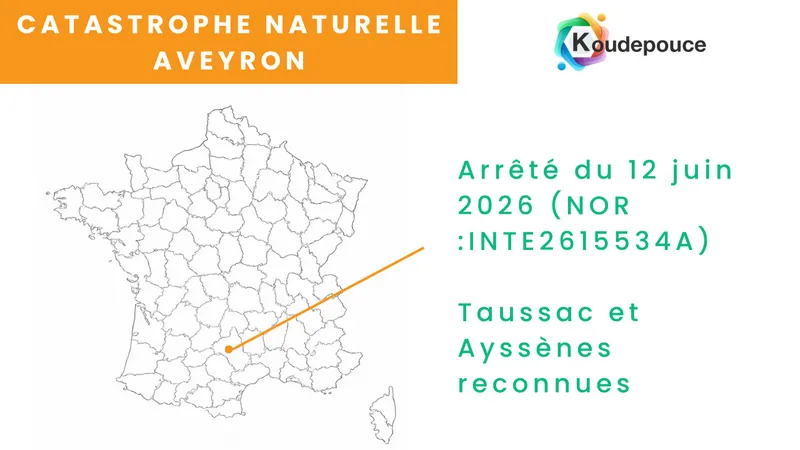 Maison fissurée à Taussac ou Ayssènes après un épisode de retrait-gonflement des argiles et mouvements de terrain reconnu en catastrophe naturelle